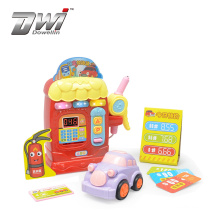 DWI New preschool education mini plastic pretend play fuel gas station toy for kids
